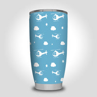 Thumbnail for Helicopters & Clouds Designed Tumbler Travel Mugs