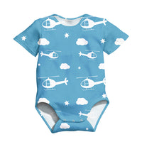 Thumbnail for Helicopters & Clouds Designed 3D Baby Bodysuits