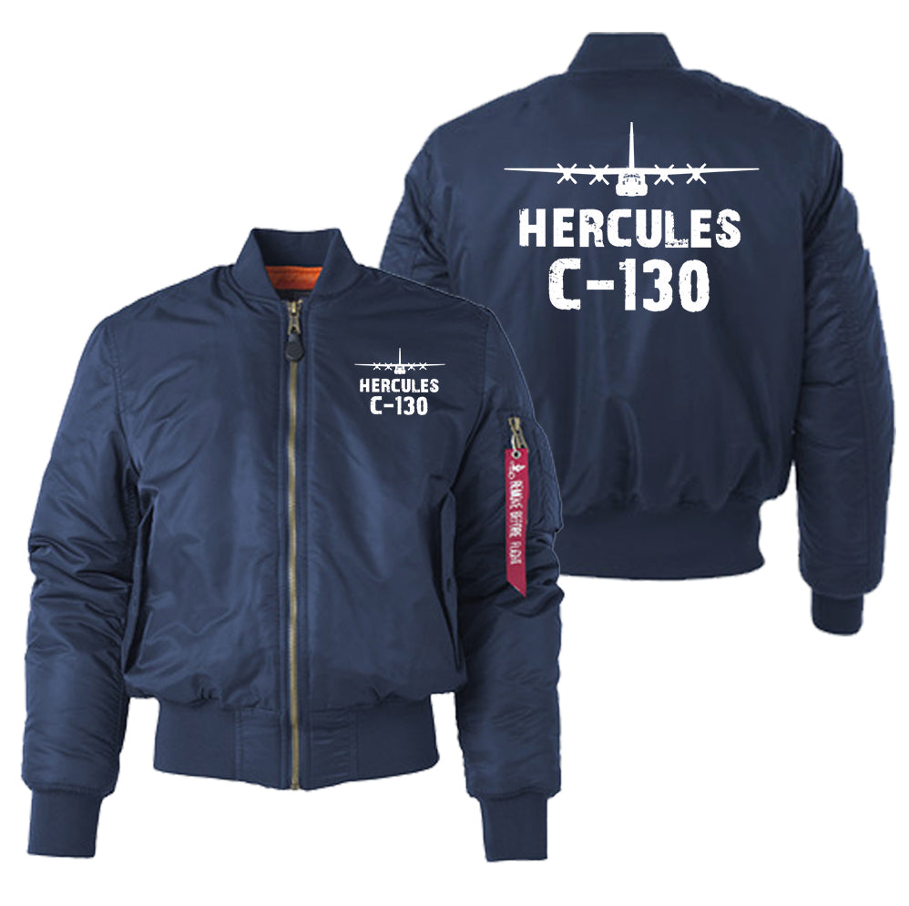 Military Transport Airplane C 130 Designed "Women" Bomber Jackets