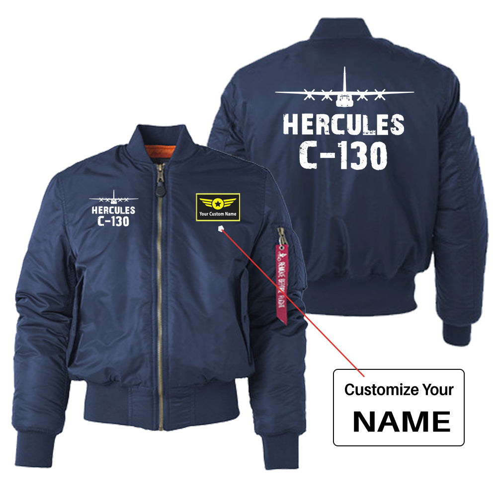 Military Transport Airplane C 130 Designed "Women" Bomber Jackets