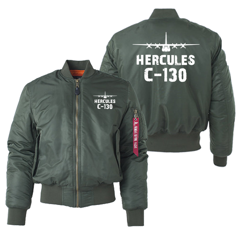 Military Transport Airplane C 130 Designed "Women" Bomber Jackets