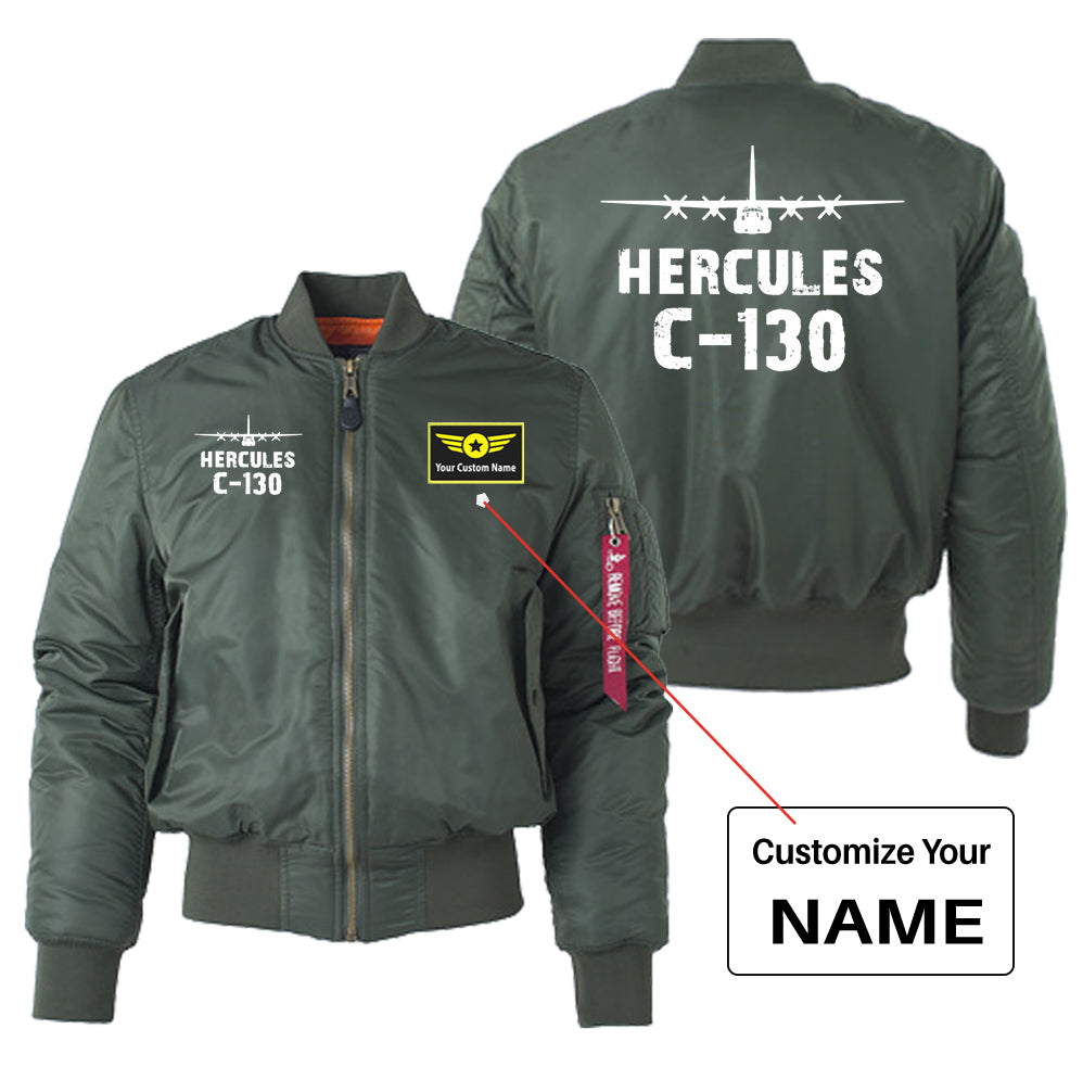 Military Transport Airplane C 130 Designed "Women" Bomber Jackets