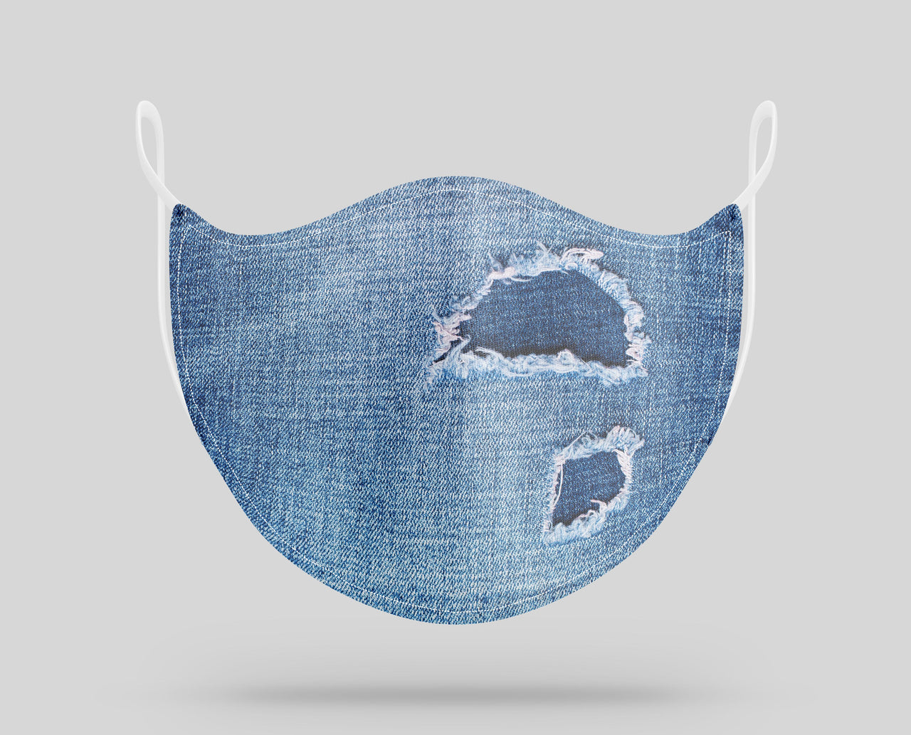Hole Denim Jeans Designed Designed Face Masks