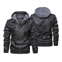 Thumbnail for NO Designed Hooded Leather Jackets