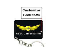 Thumbnail for Customizable Name & Badge (Horizontal) Designed Key Chain Pilot Eyes Store 