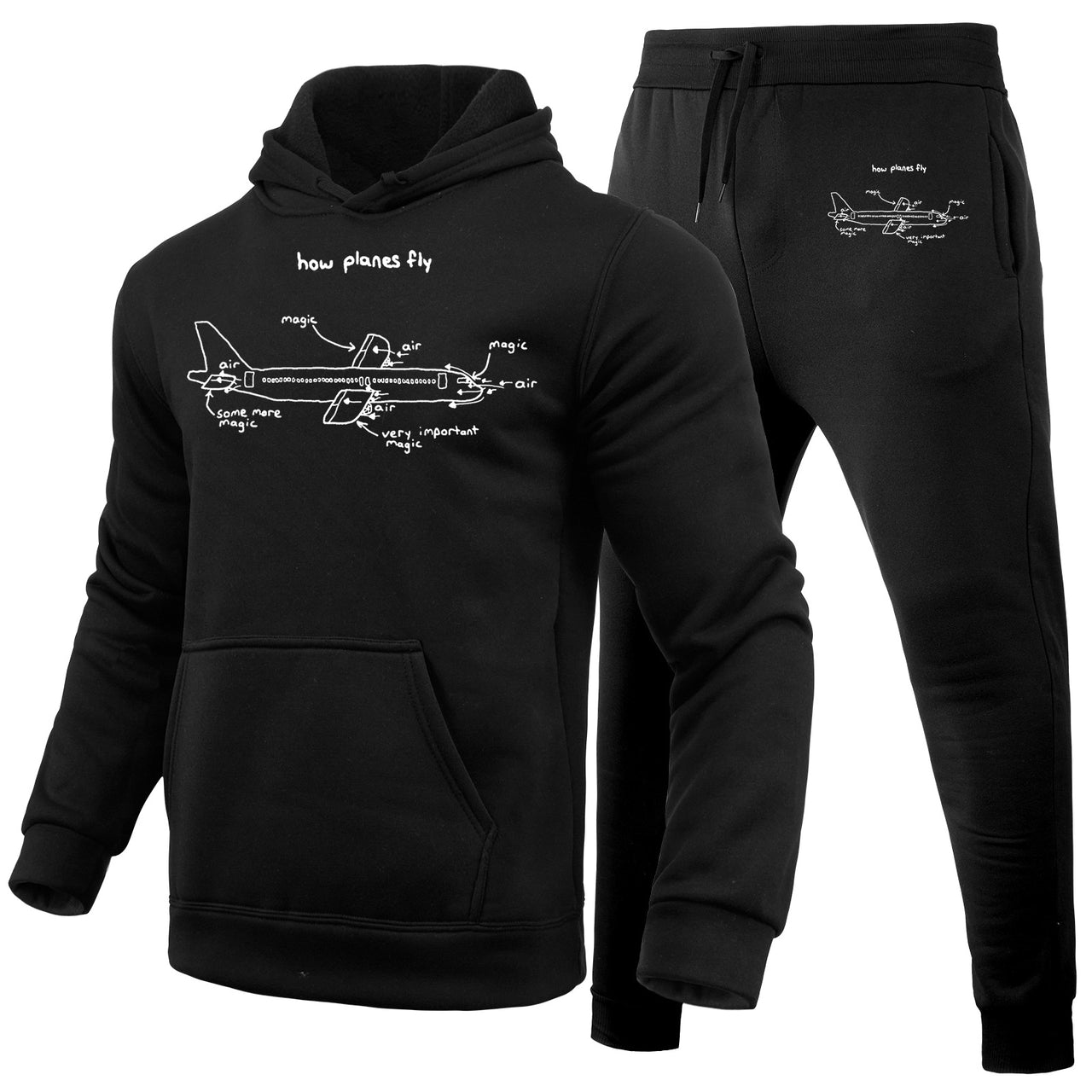 How Planes Fly Designed Hoodies & Sweatpants Set