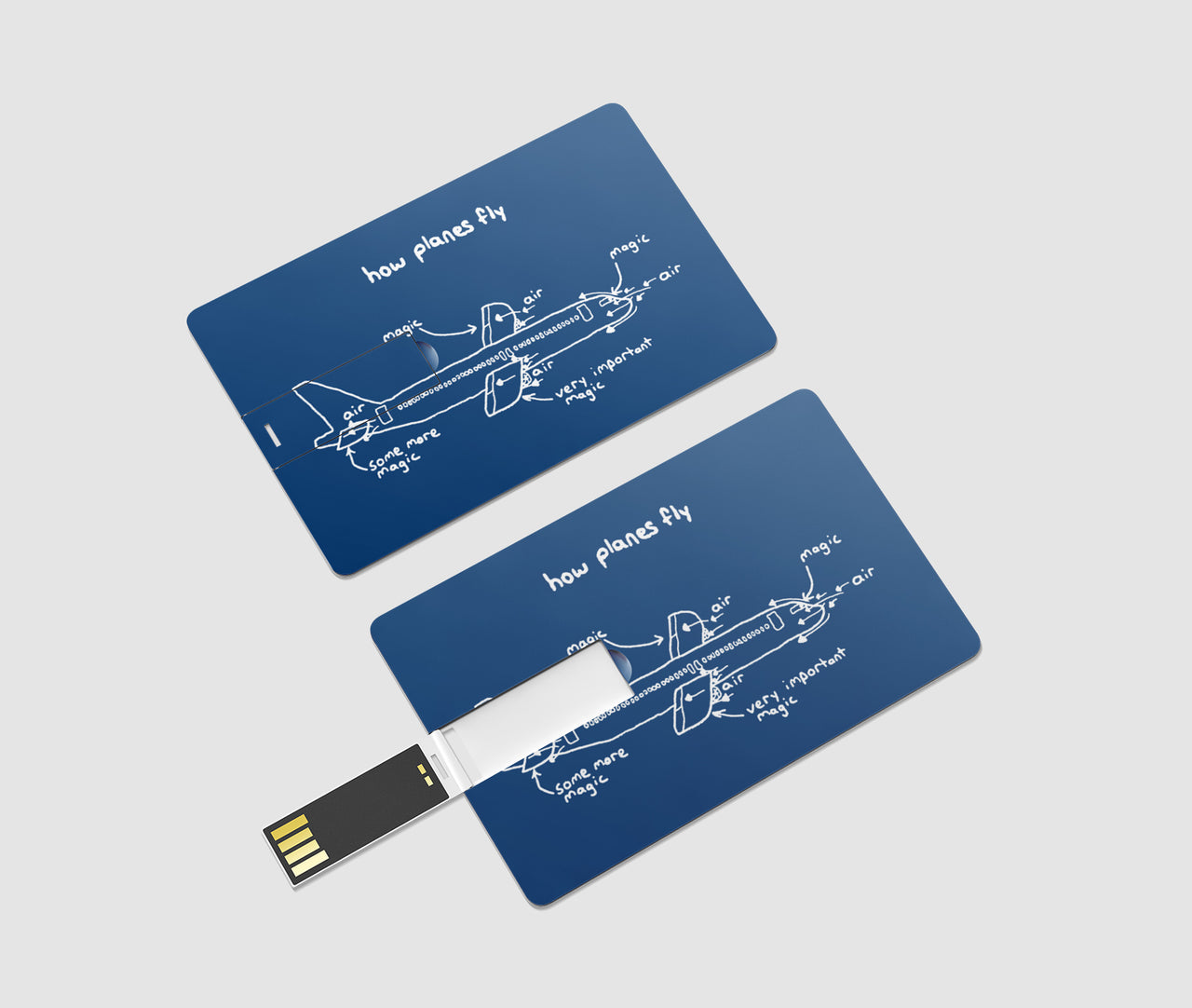 How Planes Fly Designed USB Cards