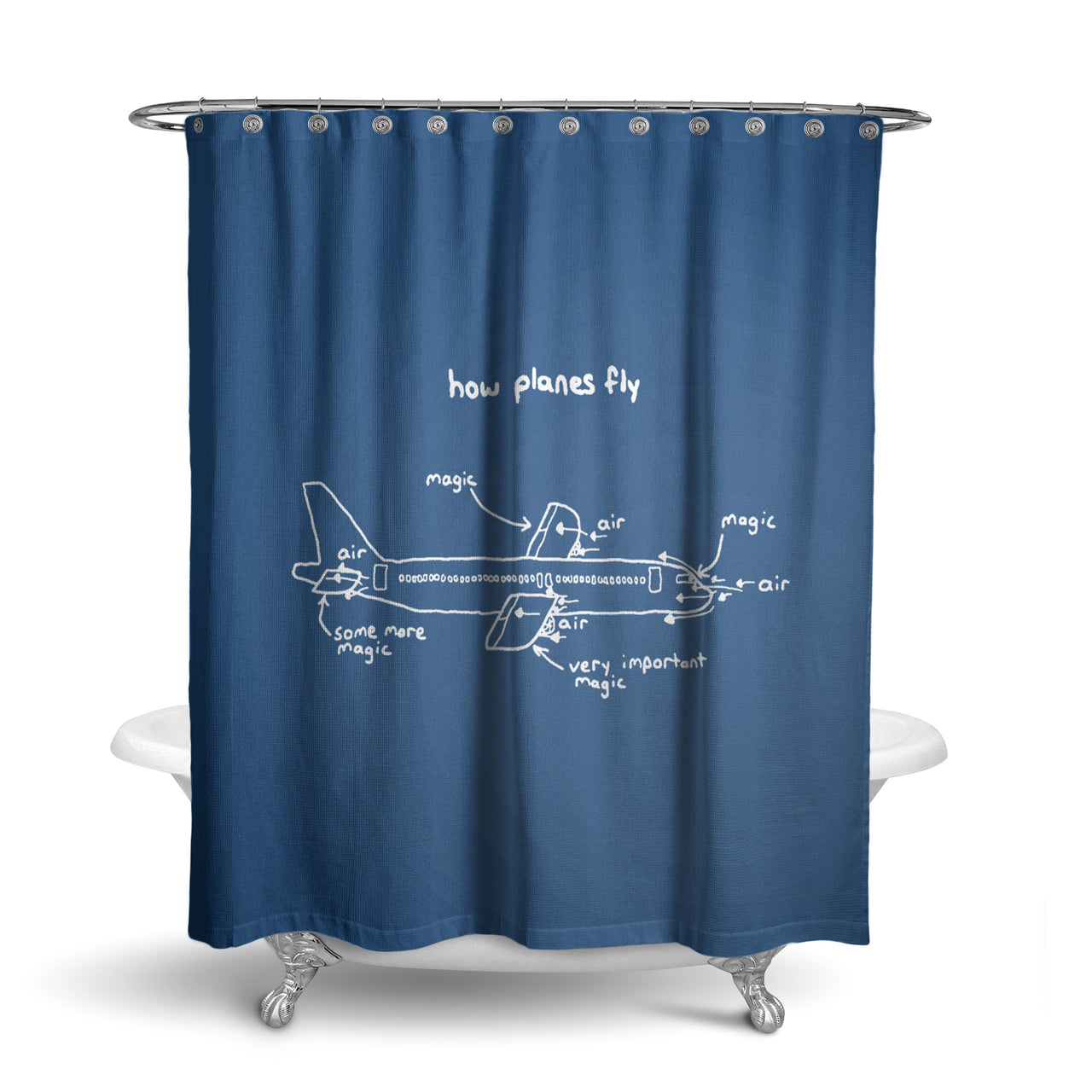How Planes Fly Designed Shower Curtains