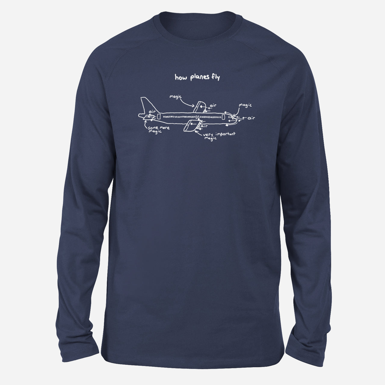 How Planes Fly Designed Long-Sleeve T-Shirts
