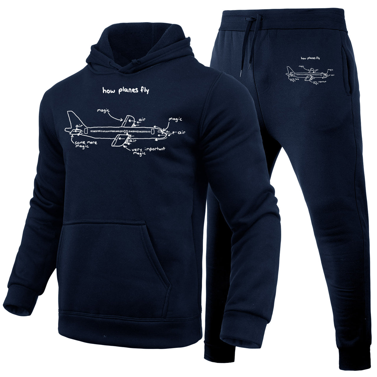How Planes Fly Designed Hoodies & Sweatpants Set