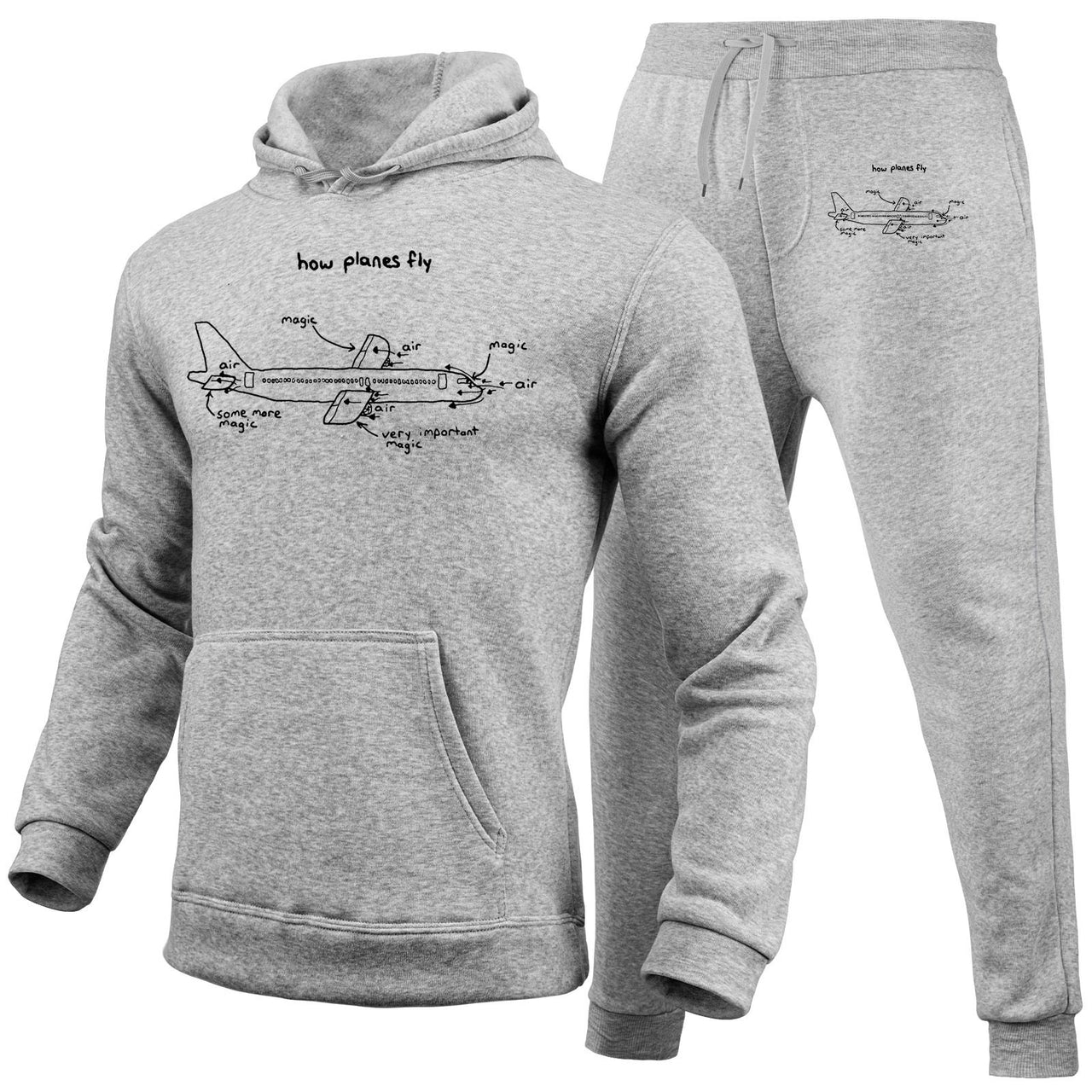 How Planes Fly Designed Hoodies & Sweatpants Set