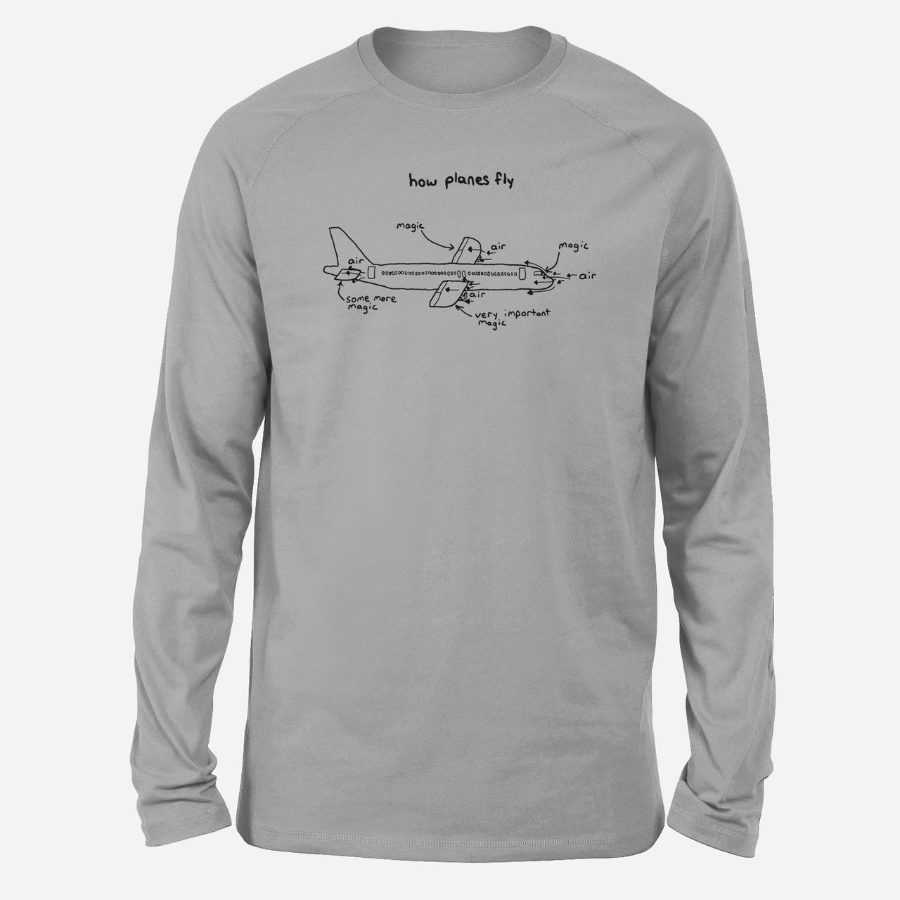 How Planes Fly Designed Long-Sleeve T-Shirts