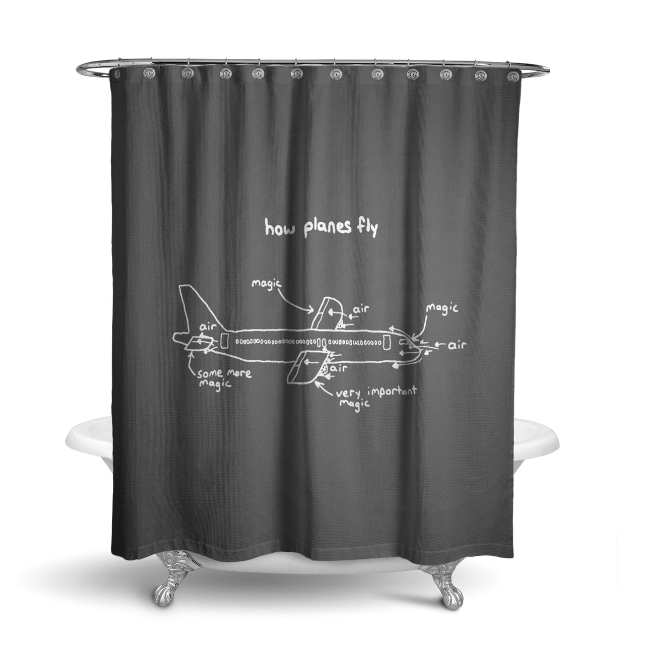 How Planes Fly Designed Shower Curtains