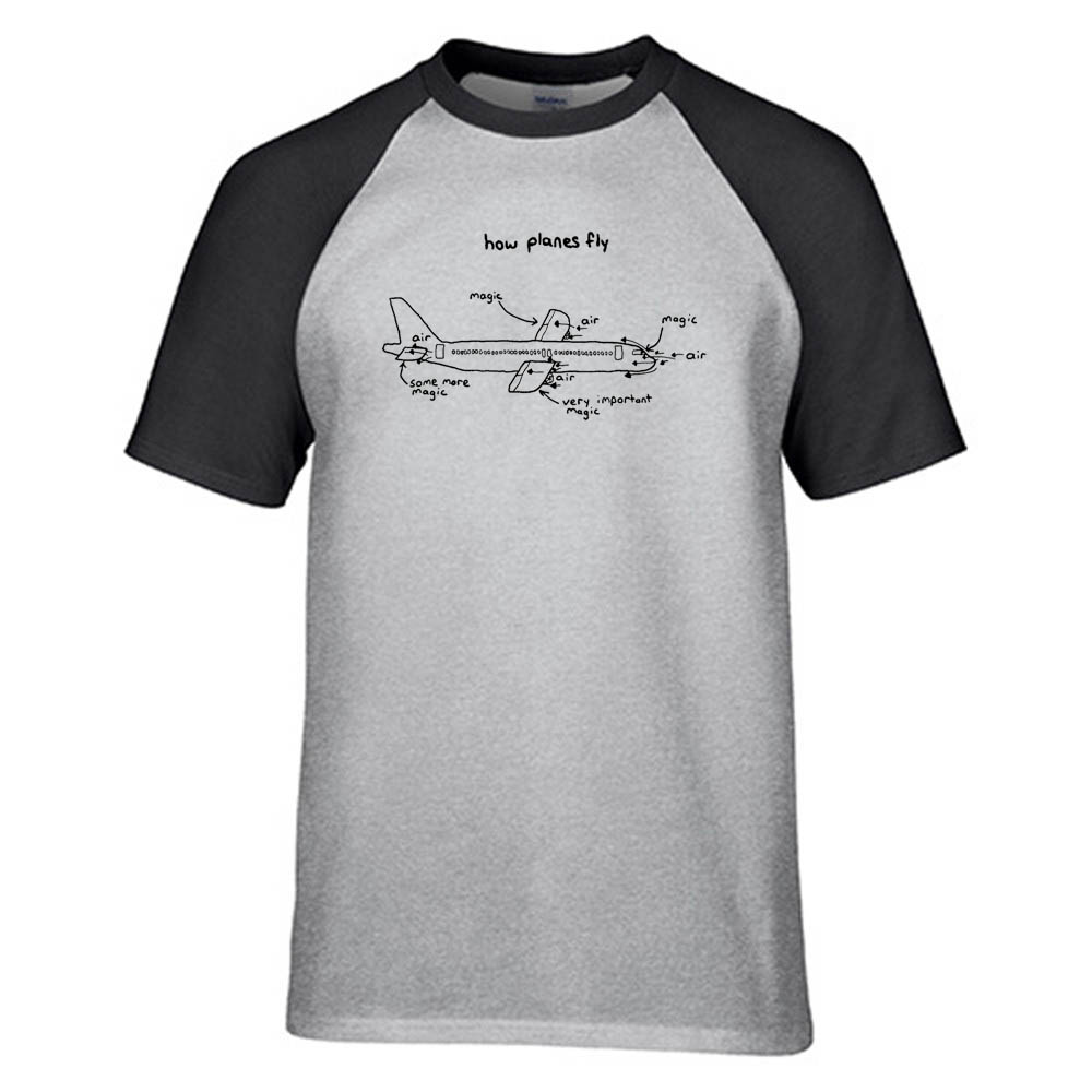 How Planes Fly Designed Raglan T-Shirts
