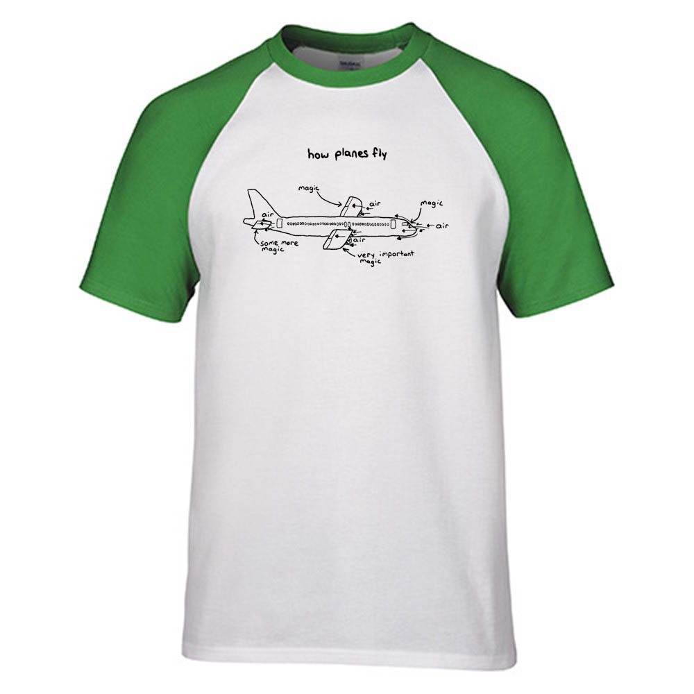 How Planes Fly Designed Raglan T-Shirts