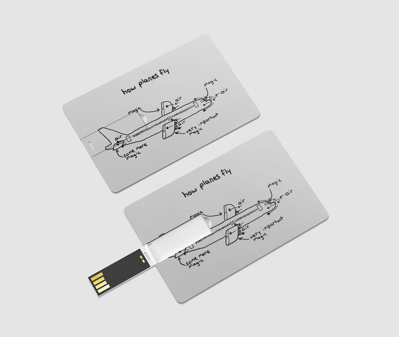 How Planes Fly Designed USB Cards