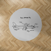 Thumbnail for How Planes Fly Designed Carpet & Floor Mats (Round)