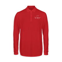 Thumbnail for How Planes Fly Designed Long Sleeve Polo T-Shirts