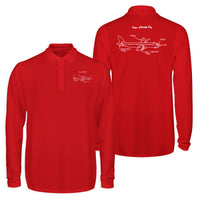 Thumbnail for How Planes Fly Designed Long Sleeve Polo T-Shirts (Double-Side)