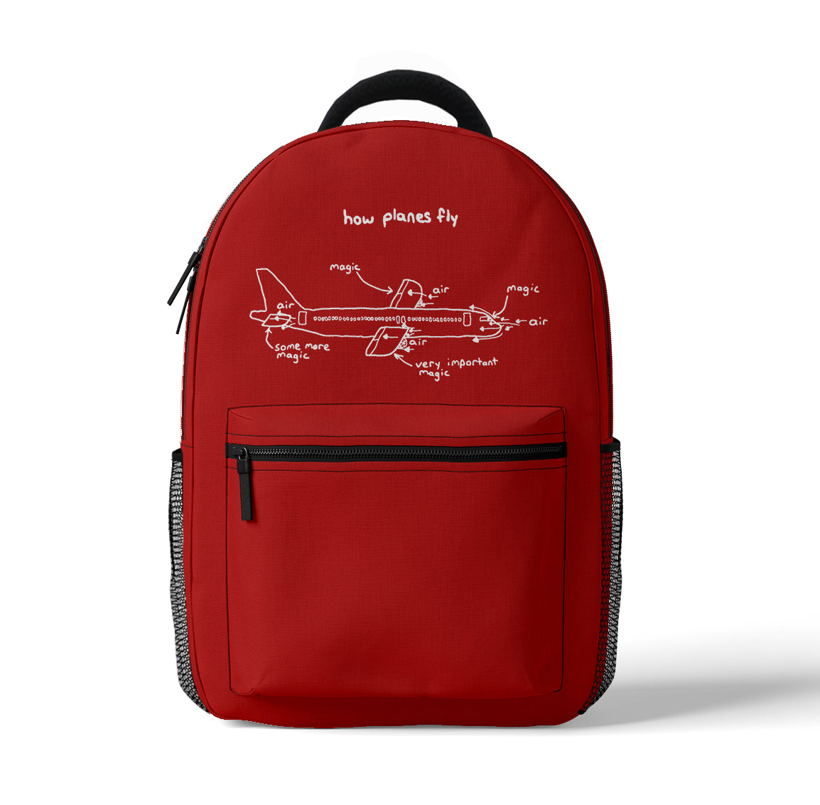 How Planes Fly Designed 3D Backpacks