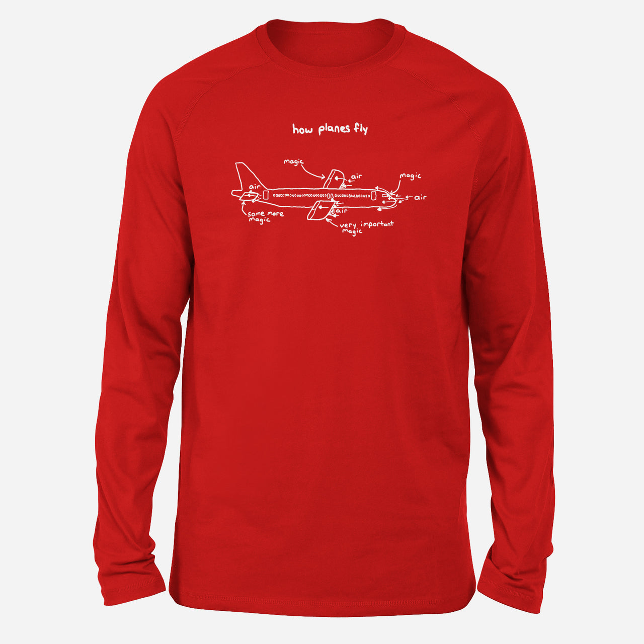 How Planes Fly Designed Long-Sleeve T-Shirts