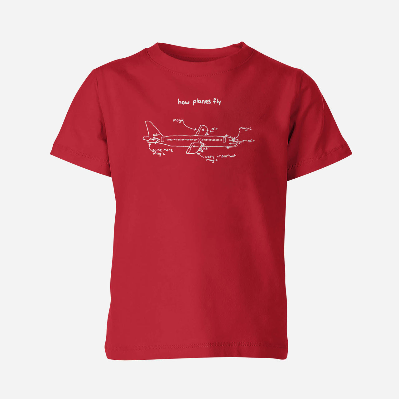 How Planes Fly Designed Children T-Shirts