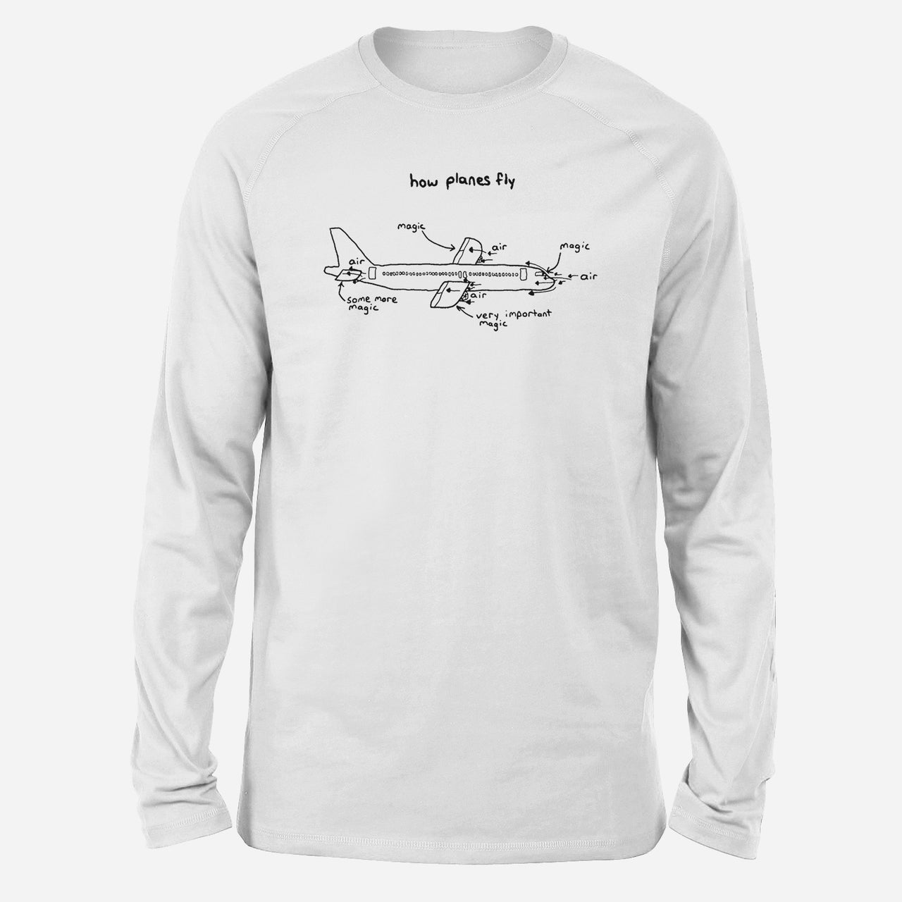 How Planes Fly Designed Long-Sleeve T-Shirts