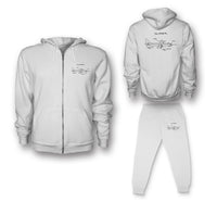 Thumbnail for How Planes Fly Designed Zipped Hoodies & Sweatpants Set