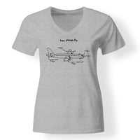 Thumbnail for How Planes Fly Designed V-Neck T-Shirts