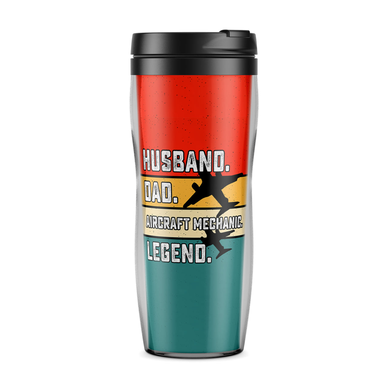 Husband & Dad & Aircraft Mechanic & Legend Designed Travel Mugs