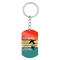 Thumbnail for Husband & Dad & Aircraft Mechanic & Legend Designed Stainless Steel Key Chains (Double Side)