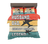 Thumbnail for Husband & Dad & Aircraft Mechanic & Legend Designed Bedding Sets