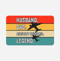 Thumbnail for Husband & Dad & Aircraft Mechanic & Legend Designed Bath Mats