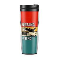 Thumbnail for Husband & Dad & Pilot & Legend Designed Travel Mugs