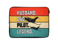 Thumbnail for Husband & Dad & Pilot & Legend Designed Laptop & Tablet Cases