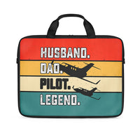 Thumbnail for Husband & Dad & Pilot & Legend Designed Laptop & Tablet Bags
