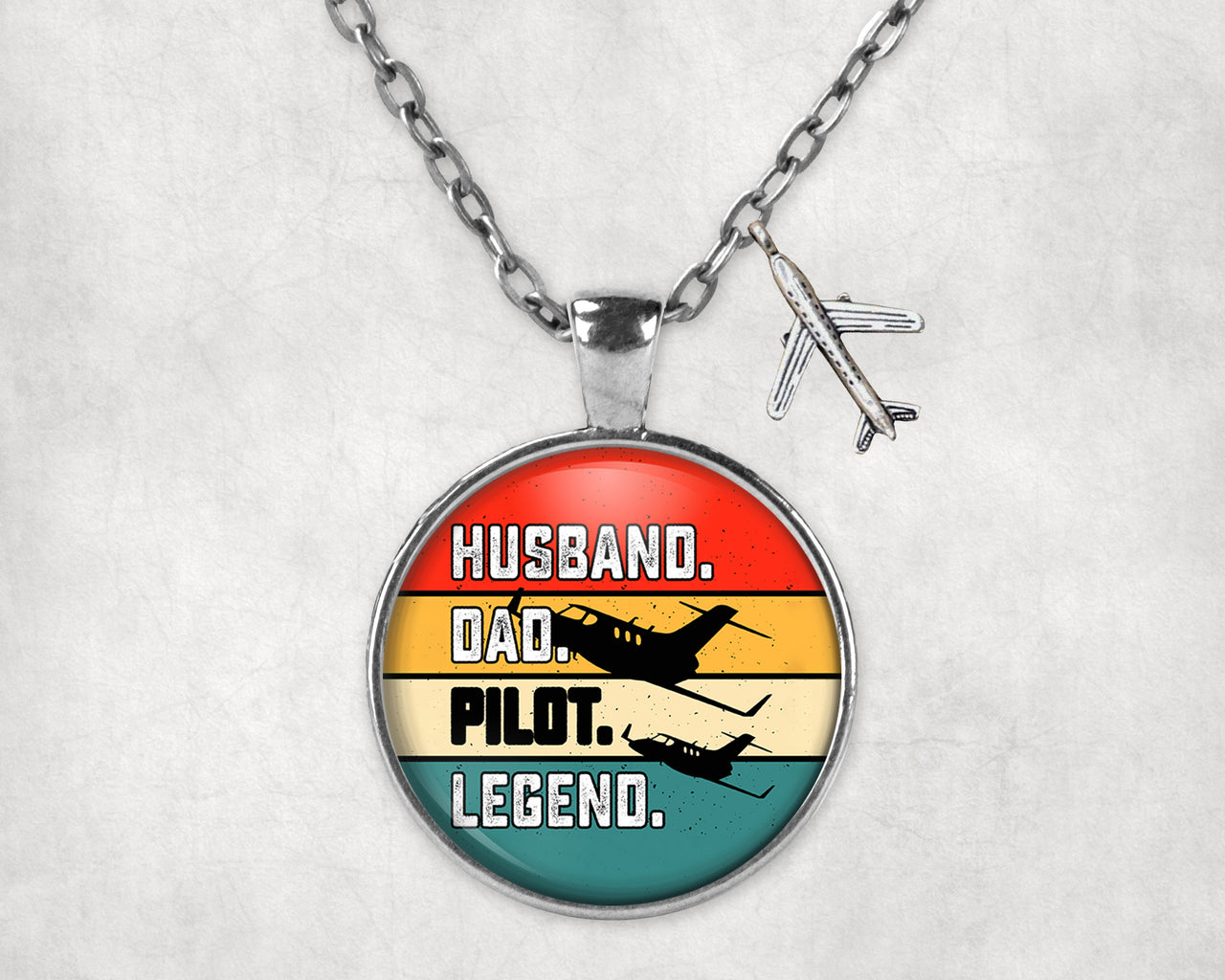 Husband & Dad & Pilot & Legend Designed Necklaces