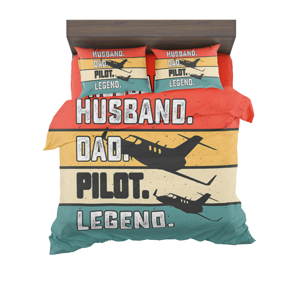 Husband & Dad & Pilot & Legend Designed Bedding Sets