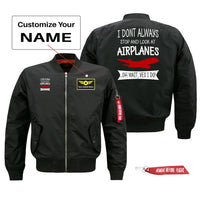 Thumbnail for I Don't Always Stop and Look at Airplanes Designed Pilot Jackets (Customizable)