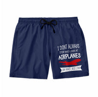 Thumbnail for I Don't Always Stop and Look at Airplanes Designed Swim Trunks & Shorts