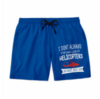 Thumbnail for I Don't Always Stop and Look at Helicopters Designed Swim Trunks & Shorts
