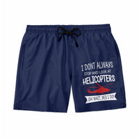 Thumbnail for I Don't Always Stop and Look at Helicopters Designed Swim Trunks & Shorts