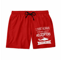 Thumbnail for I Don't Always Stop and Look at Helicopters Designed Swim Trunks & Shorts