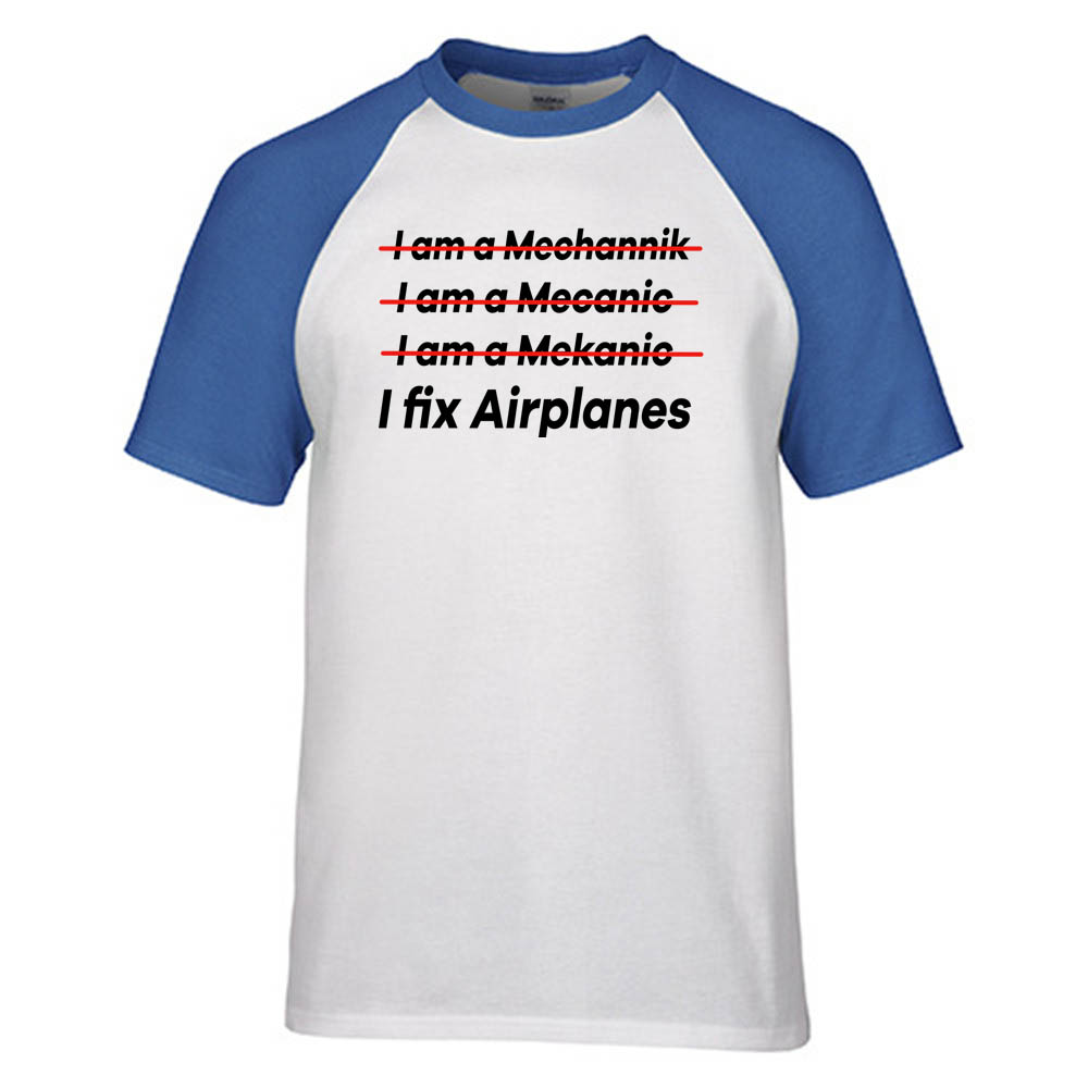 I Fix Airplanes Designed Raglan T-Shirts