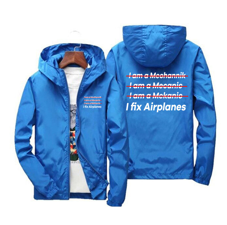 I Fix Airplanes Designed Windbreaker Jackets