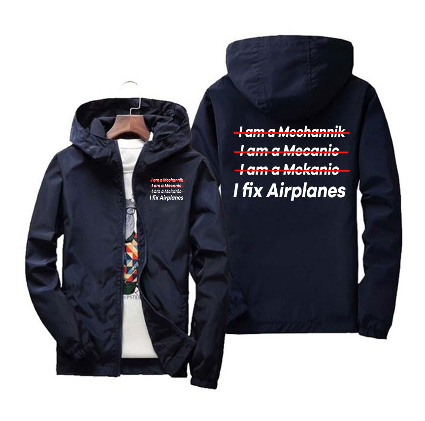 I Fix Airplanes Designed Windbreaker Jackets