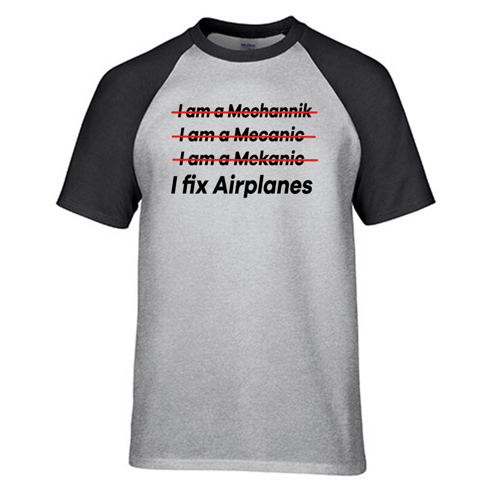 I Fix Airplanes Designed Raglan T-Shirts