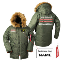Thumbnail for I Fix Airplanes Designed Parka Bomber Jackets
