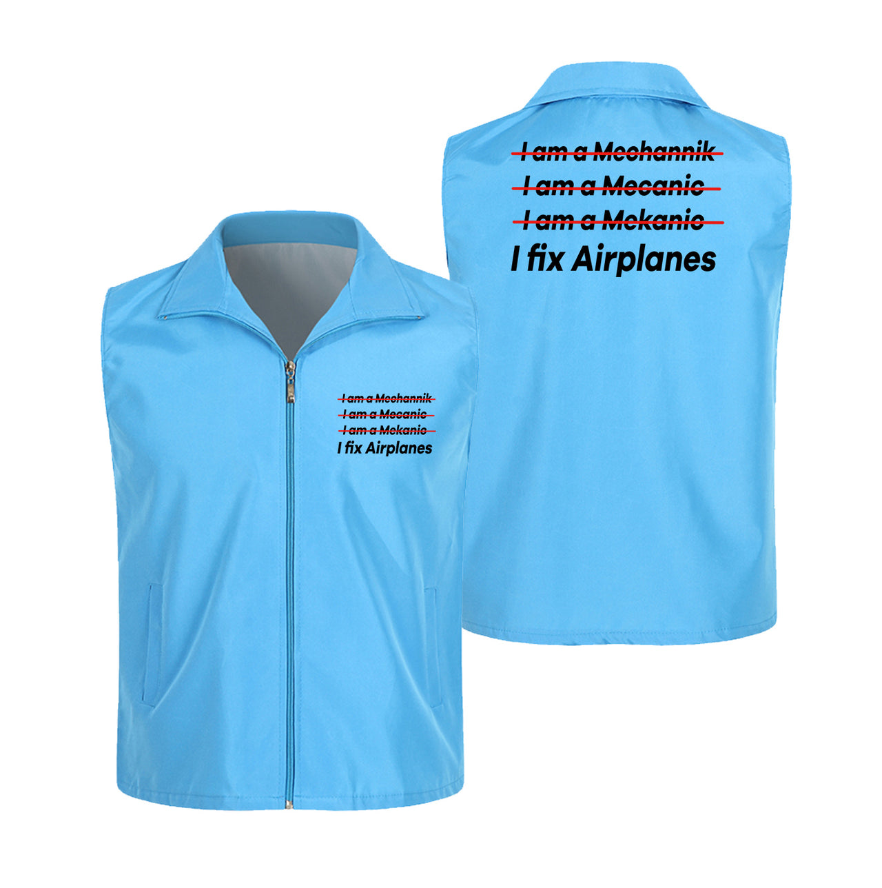 I Fix Airplanes Designed Thin Style Vests