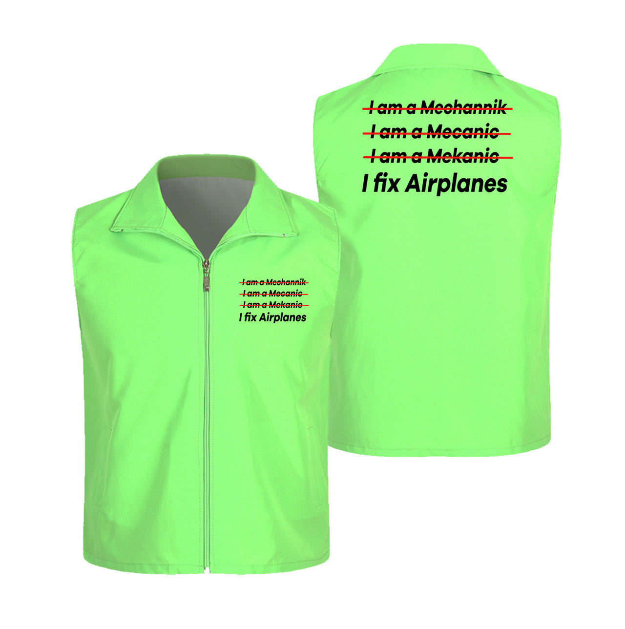 I Fix Airplanes Designed Thin Style Vests